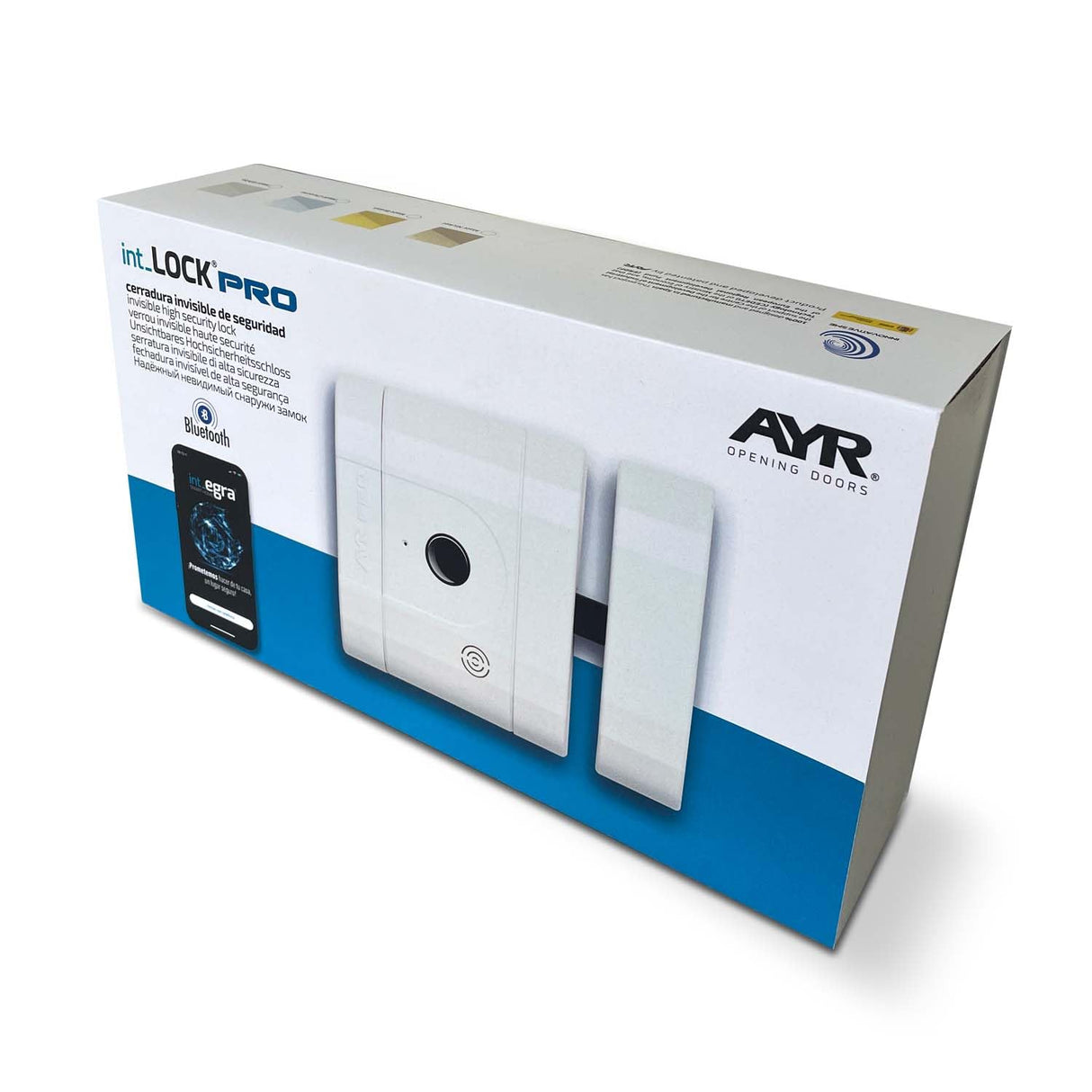 Cerradura electrónica invisible de alta seguridad int_LOCK PRO. Acabado negro mate. Abre con tu smartphone. No incluye mandos.