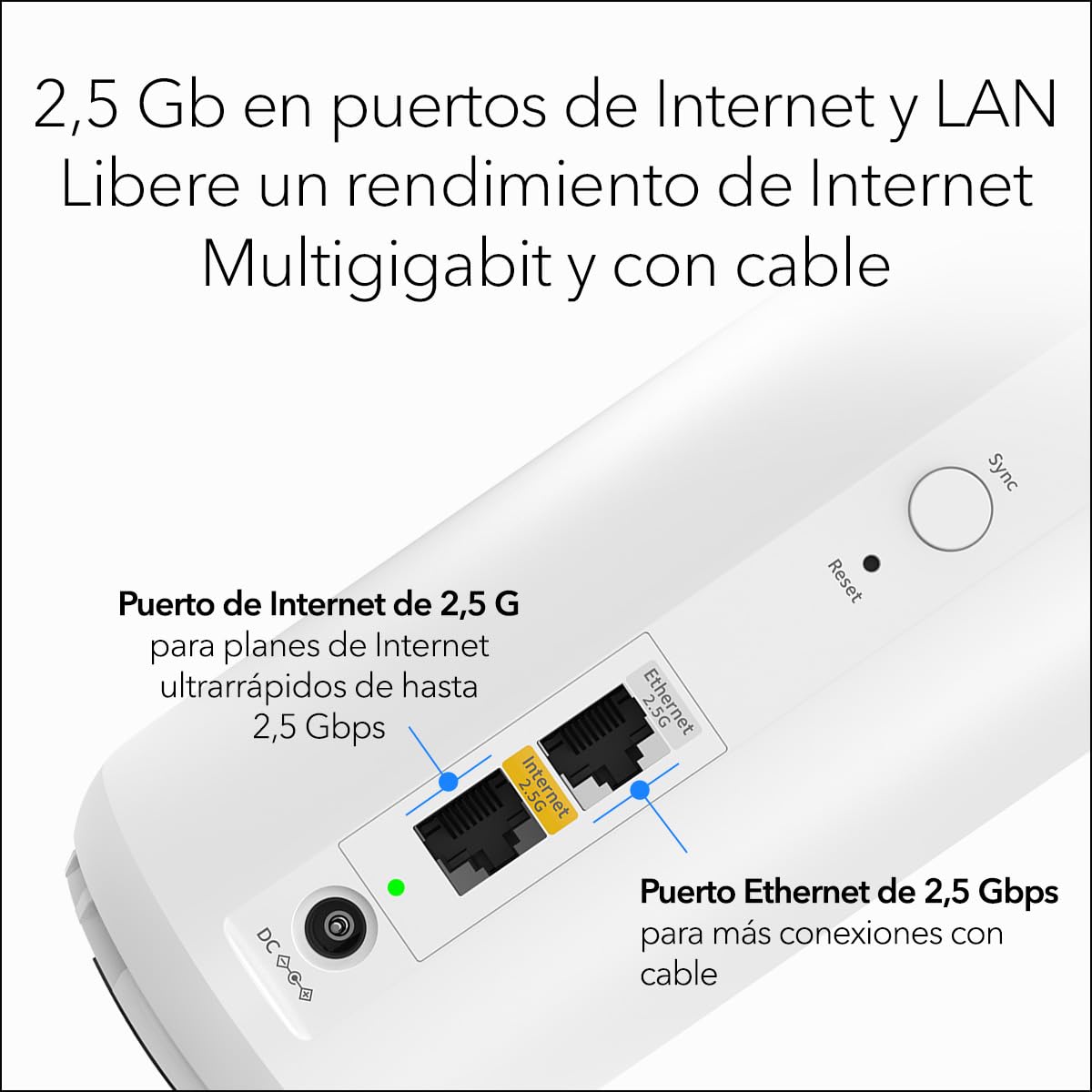 NETGEAR Orbi Mesh WiFi 7 Orbi Serie 370 (RBE373) | Doble Banda WiFi 7 - Router inalámbrico + 2 extensors de Rango, Funciones de Seguridad, 3,6 Gbps, Cubre 360 m2, 70 Dispositivos, BE3600
