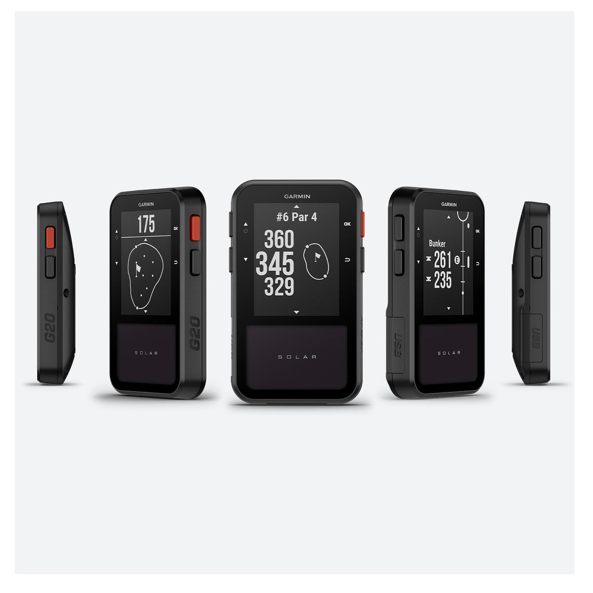 Garmin Approach G20, GPS de Golf de Mano, 43.000 Campos de Golf preinstalados, Pantalla de 2,2'', Distancia a peligros y Doglegs, Duración ilimitada de la batería en Condiciones soleadas