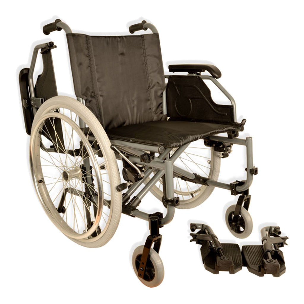 Gima King - Cochecito de aluminio con asiento de 46 cm, tejido negro