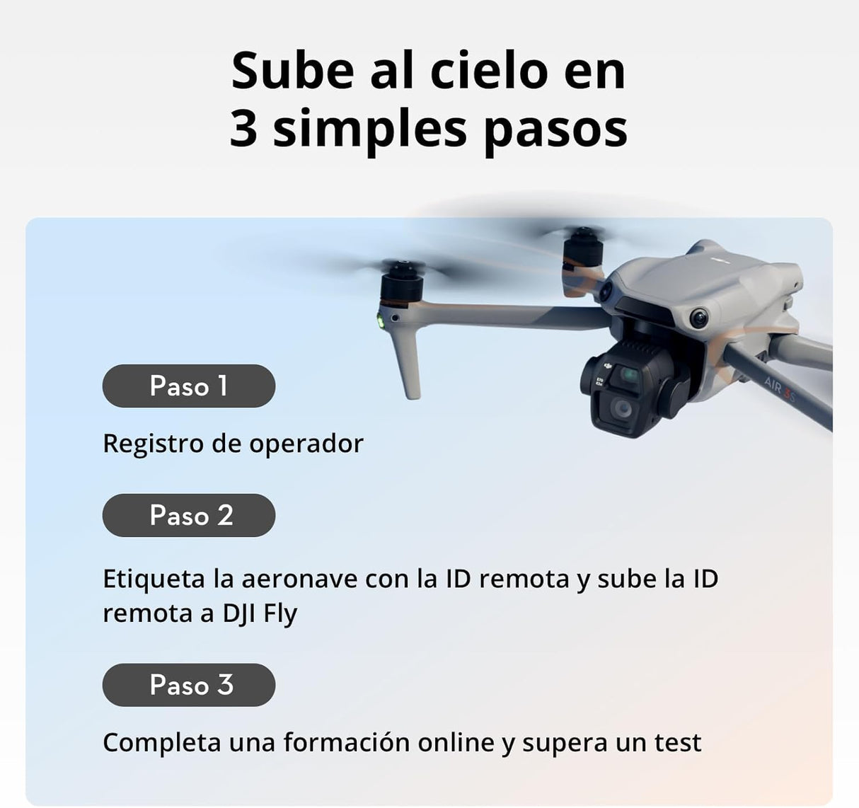 Combo DJI Air 3S Fly More (RC-N3) Bundle, Dron Con Cámara CMOS de 1» Gran Angular y Teleobjetivo Medio, Vídeo HDR 4K/60fps, Detección Omnidireccional de Obstáculos por la Noche y 3 Baterías.