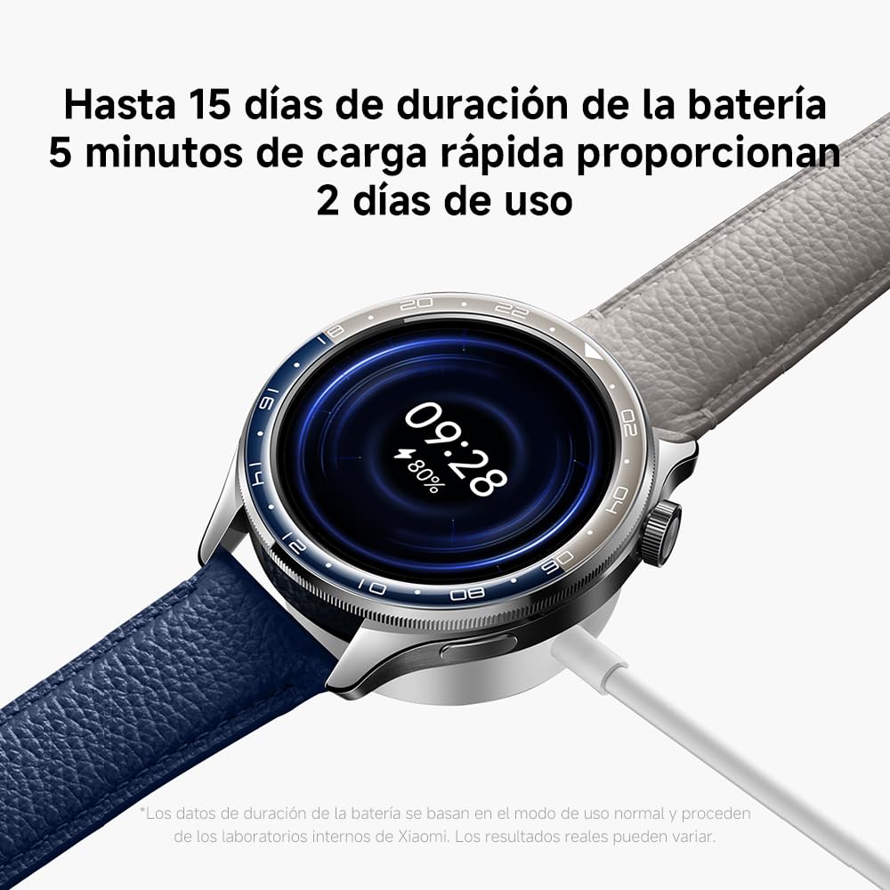 XIAOMI Watch S4, Versión Bluetooth, Modo Deportivo Profesional avanzado, Bisel de Cambio rápido 2.0, Pantalla AMOLED 1.43 Pulgadas Circular, Monitor Frecuencia Cardíaca y Sueño, Plata