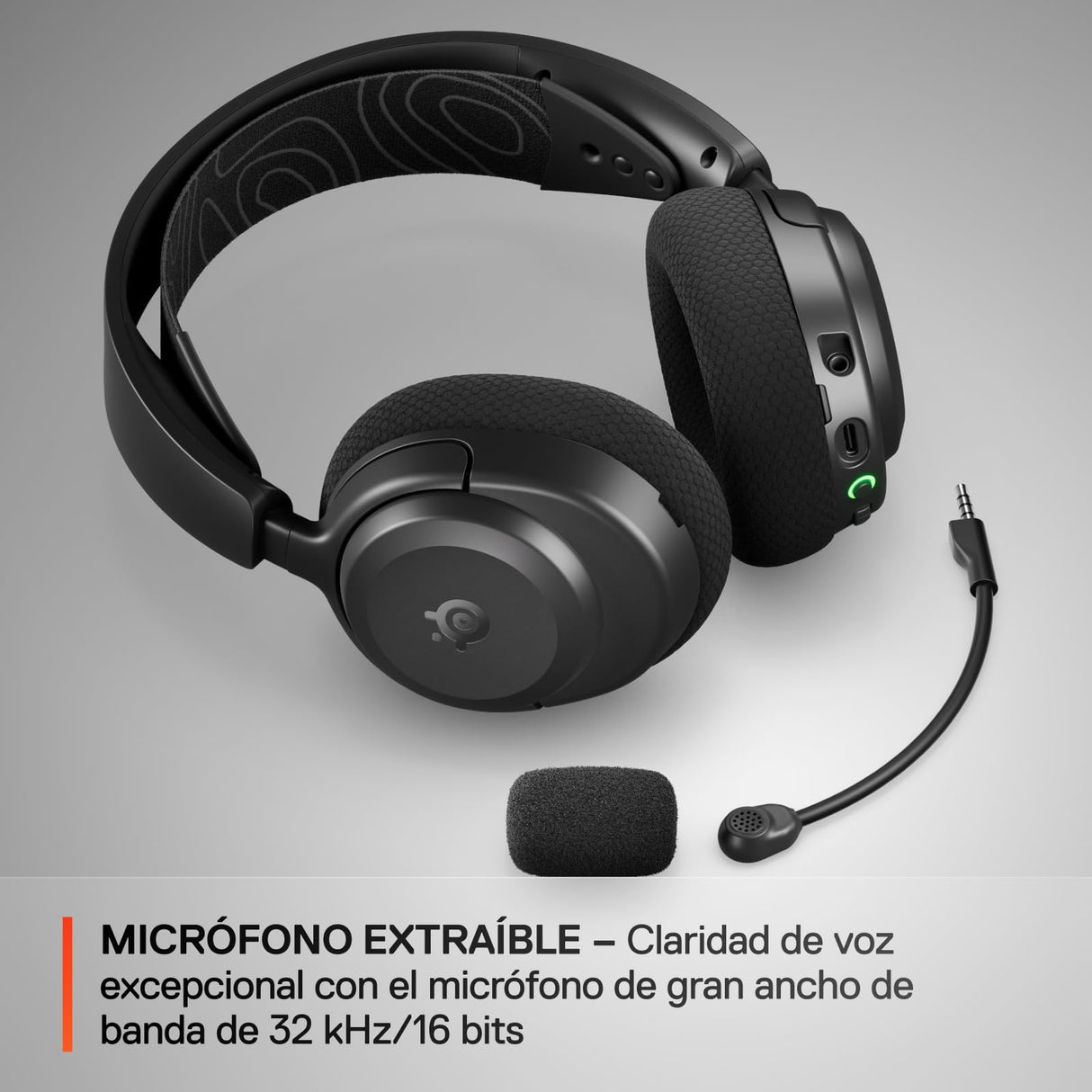 SteelSeries Arctis Nova 3P Wireless Auriculares Gaming multiplataforma - App - Batería 40h - Controladores magnéticos de neodimio - 2,4 GHz/Bluetooth - Micro extraíble - PS5, PS4, PC, Switch -Negro