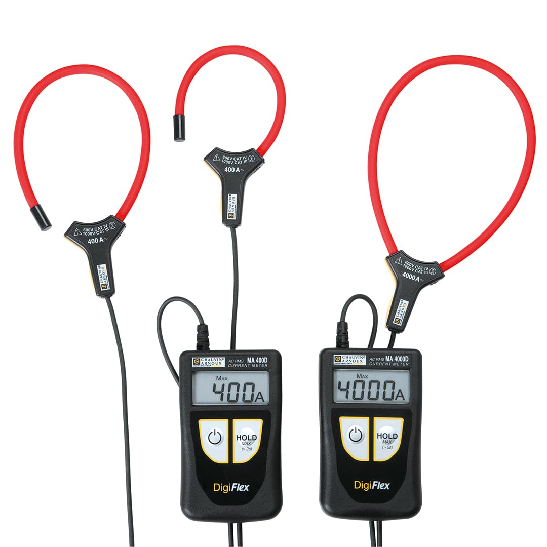 Chauvin Arnoux MA 400D-170 - Alicates de corriente, multímetro manual digital CAT IV 600 V indicador (cuentas): 4000