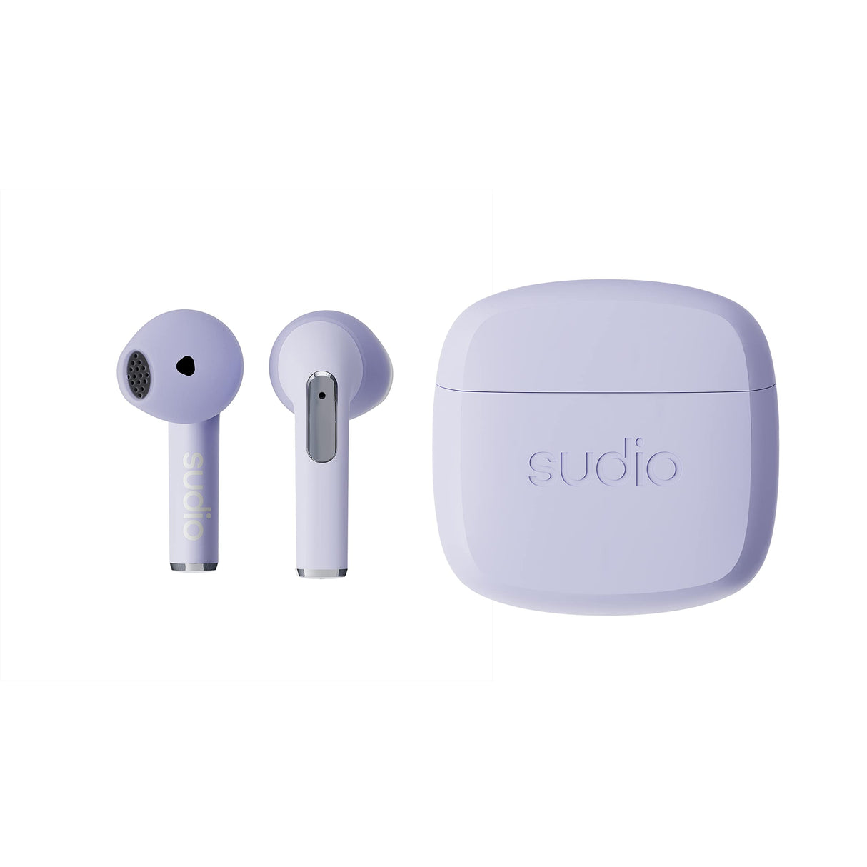 Sudio N2 Purple Haze - True Wireless Bluetooth Open-Ear Earbuds,Multipoint-Connection,Micrófono Integrado para Llamadas, 30 Horas de batería con Funda de Carga, IPX4 Resistente al Agua, USB-C y Carga