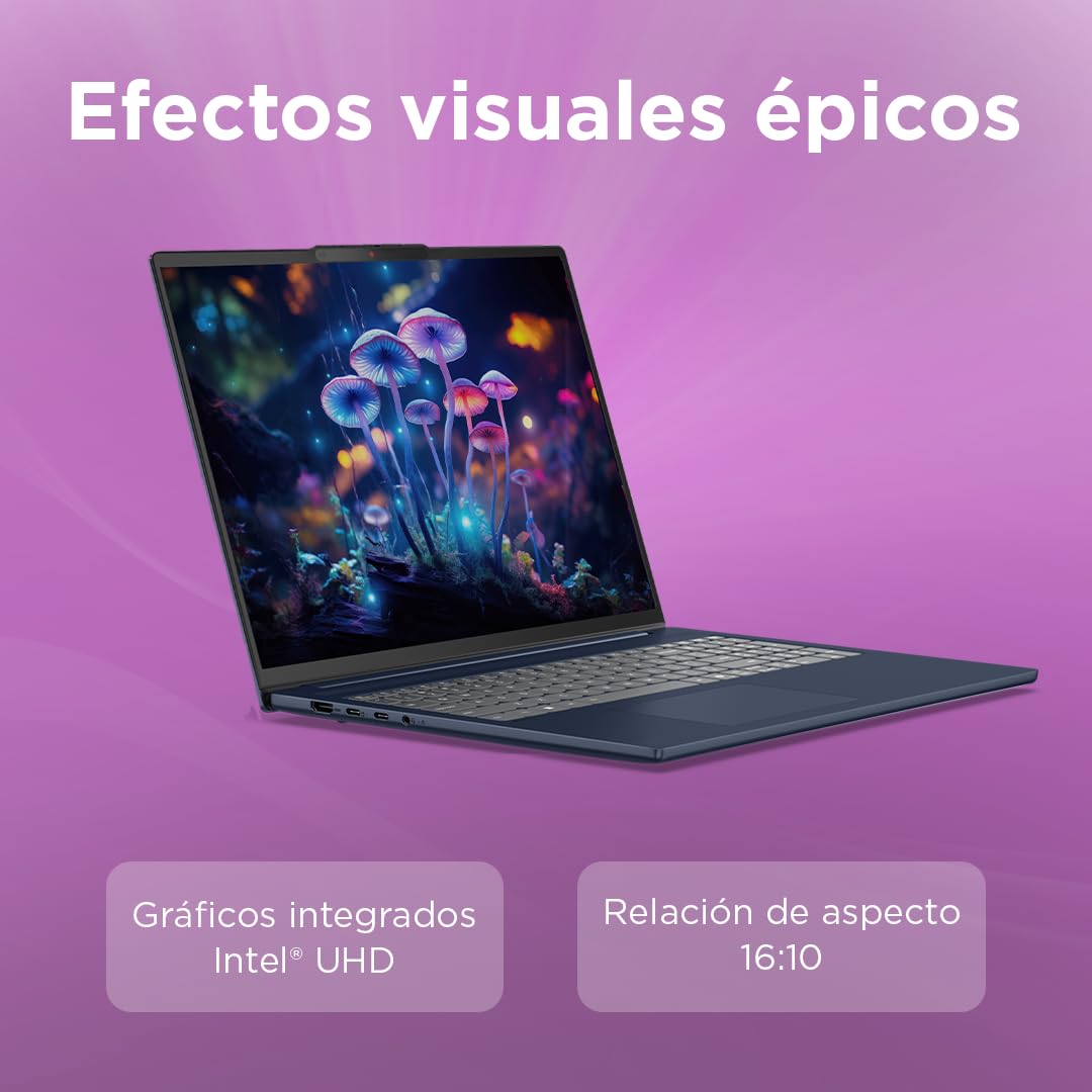 Lenovo IdeaPad Slim 5 Gen 10 - Ordenador Portátil 16" OLED 2.8K (Intel Core i7-13620H, Graficos Intel UHD, 24 GB RAM, 1TB SSD, Wi-Fi 6, Win 11 Home, Office Trial) Teclado QWERTY Español- Azul