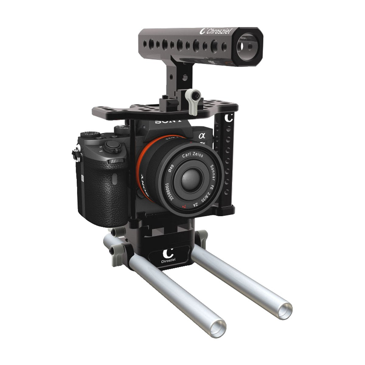 chros Objetivo Sistema de 700 a7ii Jaula – Cámara para Sony a7ii Negro