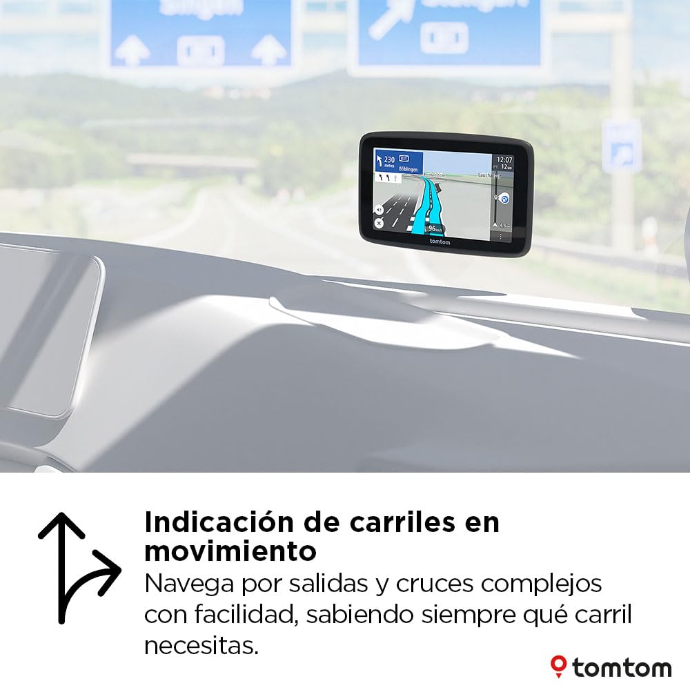 TomTom navegador para camion GO Professional 2.ª generación (con pantalla táctil capacitiva de 6" y mapas de Europa, información de tráfico a tiempo real.Ideal para camiones,buses y vehículos grandes)