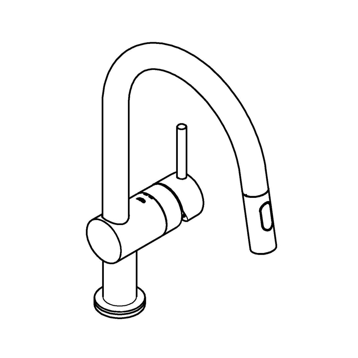 GROHE Minta Touch Quickfix - Grifo de fregadero electrónico, caño en C, acero, ref. 31358DC2