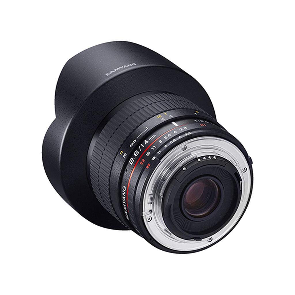 Samyang F1110603101 AE - Objectivo para Nikon (14 mm IF ED UMC, sensor APS-C y Full-Frame), Negro