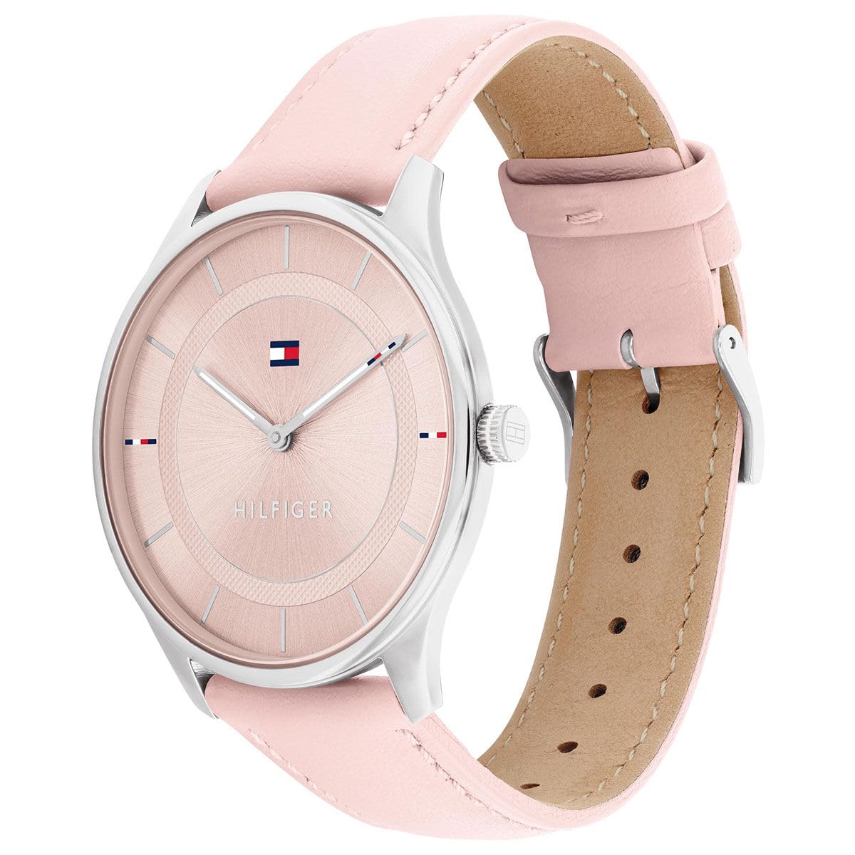 Tommy Hilfiger Reloj Analógico de Cuarzo para Mujer con Correa de Cuero Rosa - 1782527