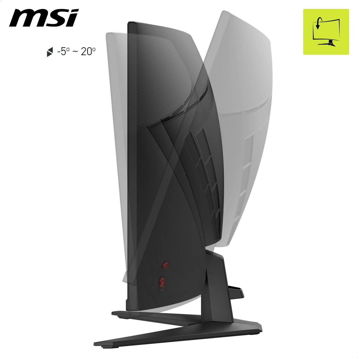 MSI mag 325CQF Monitor Curvo Gaming 32" WQHD - 1000R 2560 x 1440 Rapid VA Panel, 180 Hz / 0.5ms (GtG, Min.), Adaptive Sync - DP 1.4a, HDMI 2.0b CEC, USB Type-C (DP alt. c/ 15W PD)