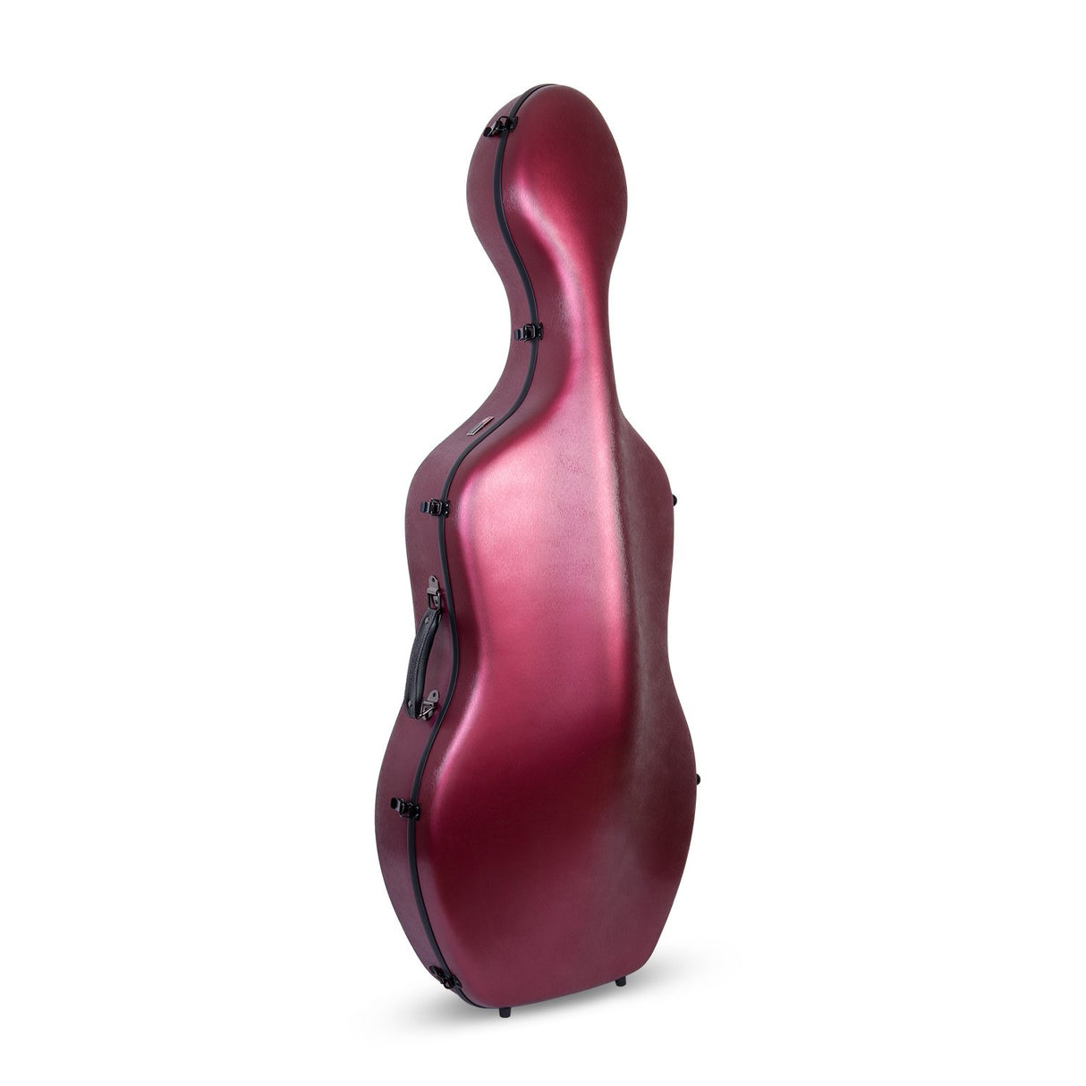 Crossrock Funda compuesta de policarbonato para violonchelo de tamaño 4/4 con mochila y ruedas en rojo (CRF102CEFRDHT) (CRF1020CEFRDHT)