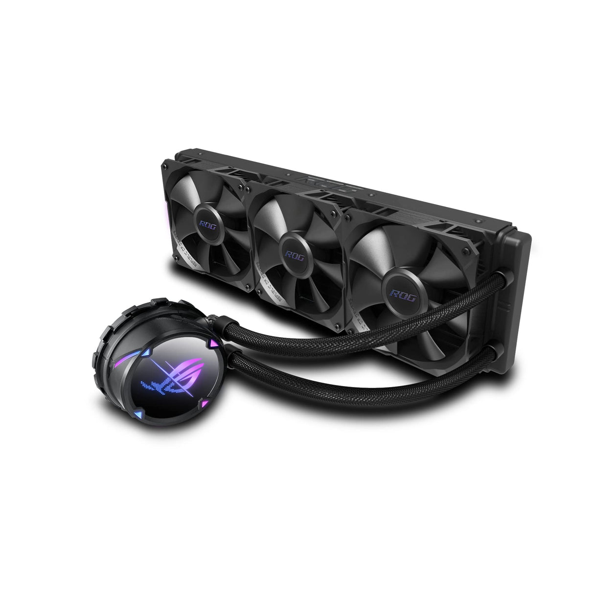 ASUS ROG Strix LC II 360 - Sistema de refrigeración líquida todo en uno para la CPU con Aura Sync (soporte IntelLGA y AMD AM4/TR4 y tres ventiladores de radiador ROG de 120 mm)