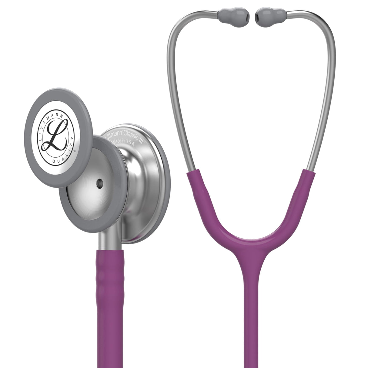 Littmann Classic III - Fonendoscopio, membrana de pieza única fácil de aplicar y de limpiar, color ciruela