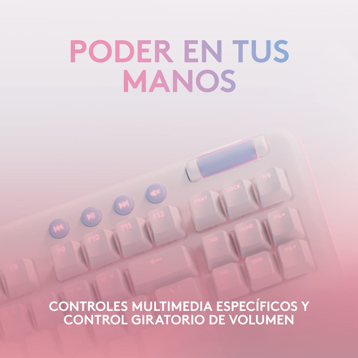 Logitech G G715 Teclado inalámbrico para Juegos con Velocidad de luz RGB LIGHTSYNC, interruptores táctiles (GX Brown) y reposamuñecas para Teclado, PC y Mac, Niebla Blanca