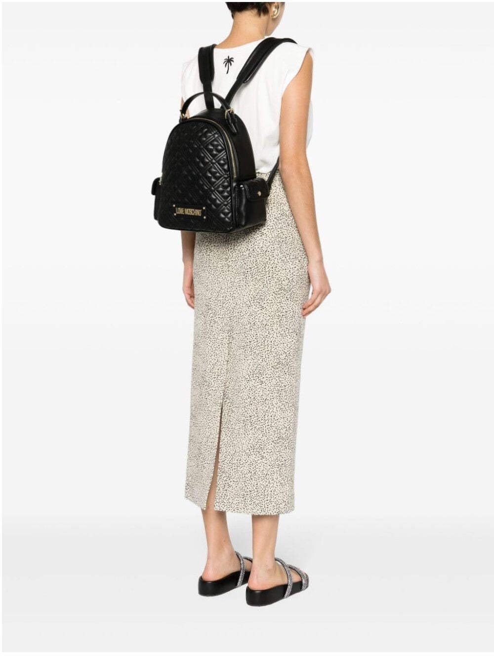 Love Moschino jc4015pp1i, Mochila Mujer, Negro, Talla única
