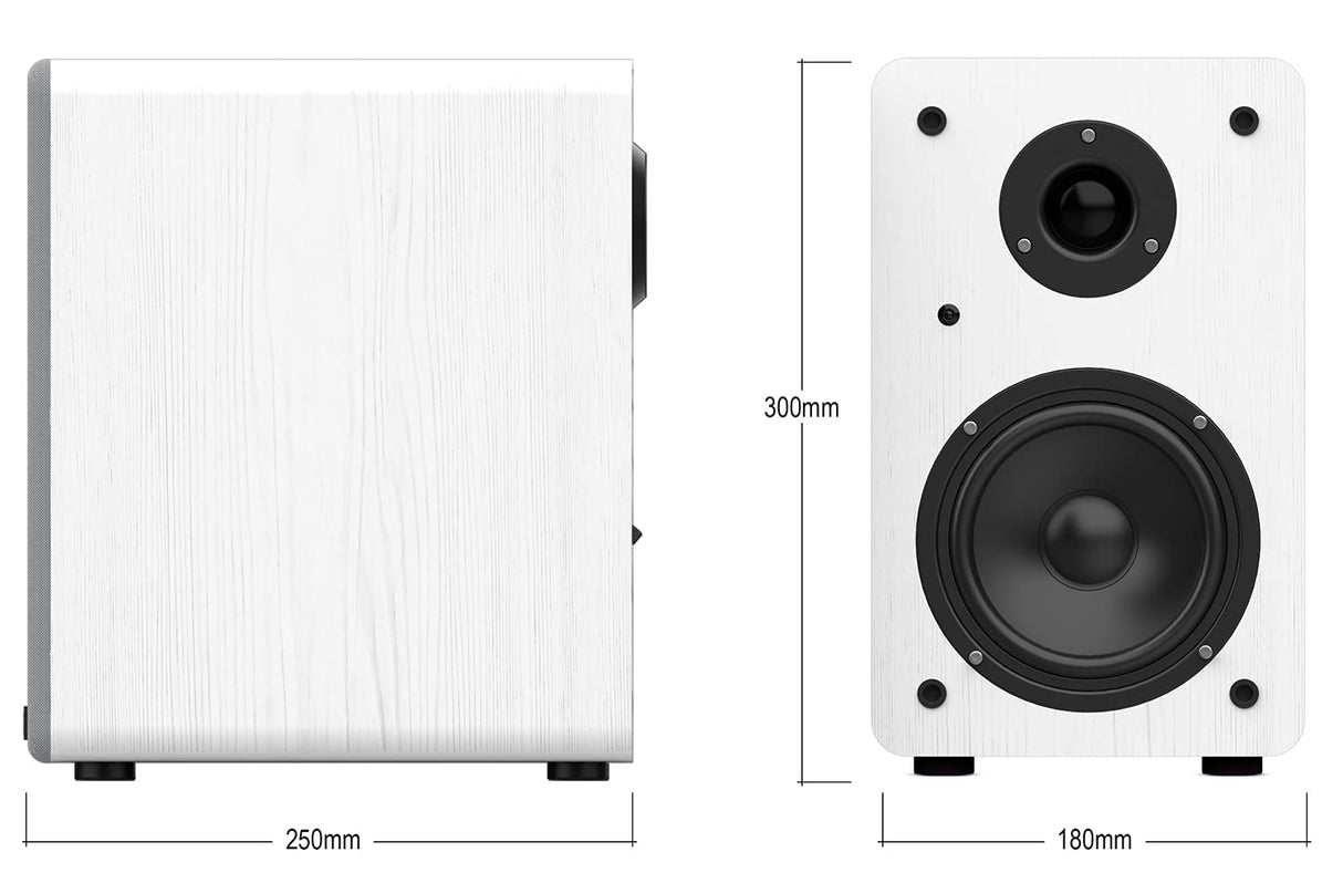 Wiibo Karino 200 White Altavoces HiFi Estanteria 2 Vias Reflex Pareja