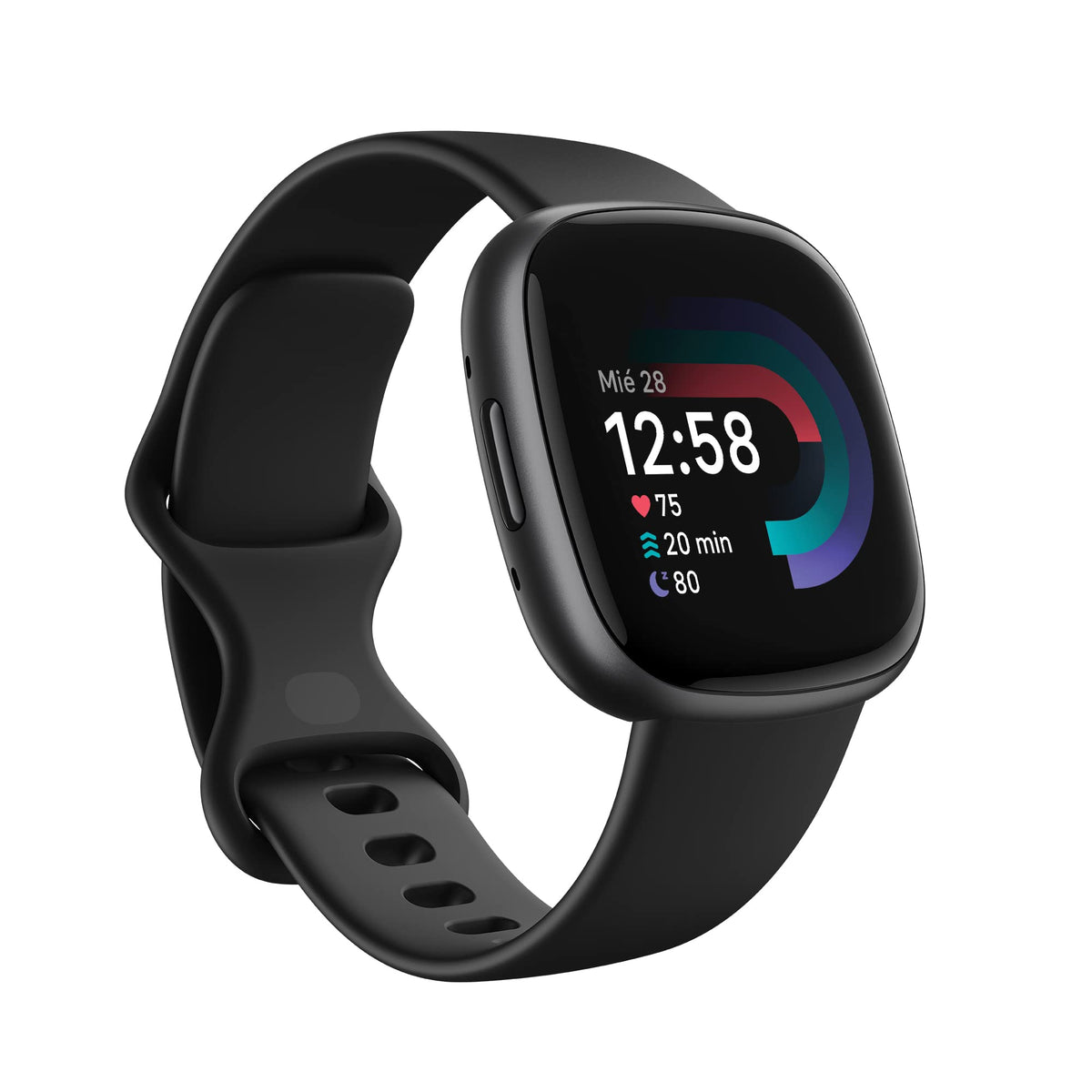 Fitbit Versa 4,Black/Graphite Smartwatch, Unisex-Adult, Negro/Aluminio Grafito, One Size