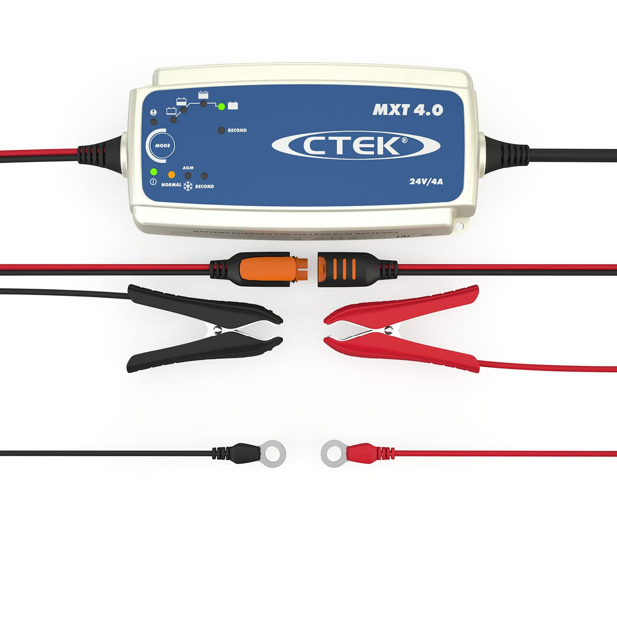 CTEK MXT 4.0 Cargador De Batería 24V De 8 Pasos para Baterías Pequeñas De 24V En Vehículos Comerciales, Sillas De Ruedas Y Limpiadoras Industriales, Modo De Reacondicionamiento Y AGM