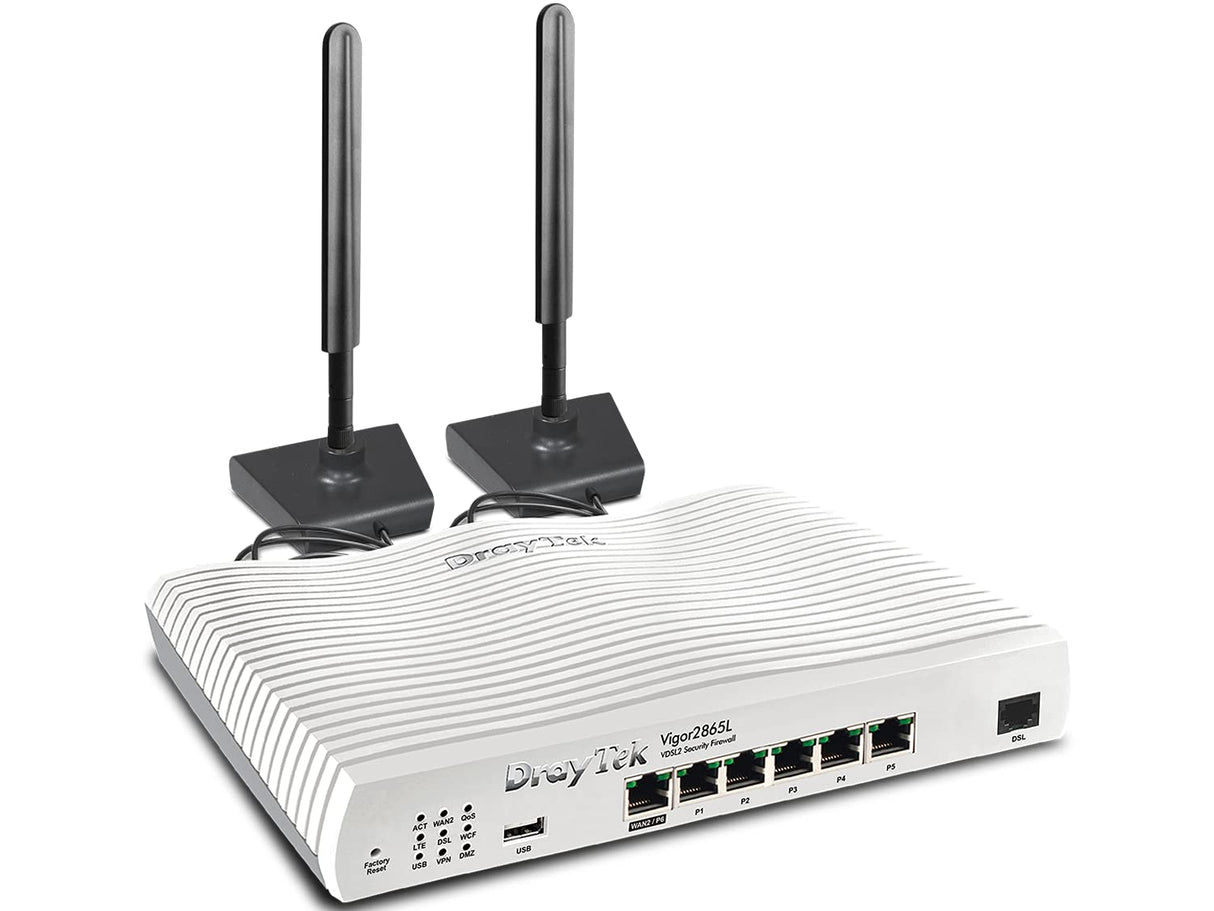 DrayTek Vigor2866L - Serie LTE - Router 4G LTE & G.Fast para pequeñas y Medianas Empresas