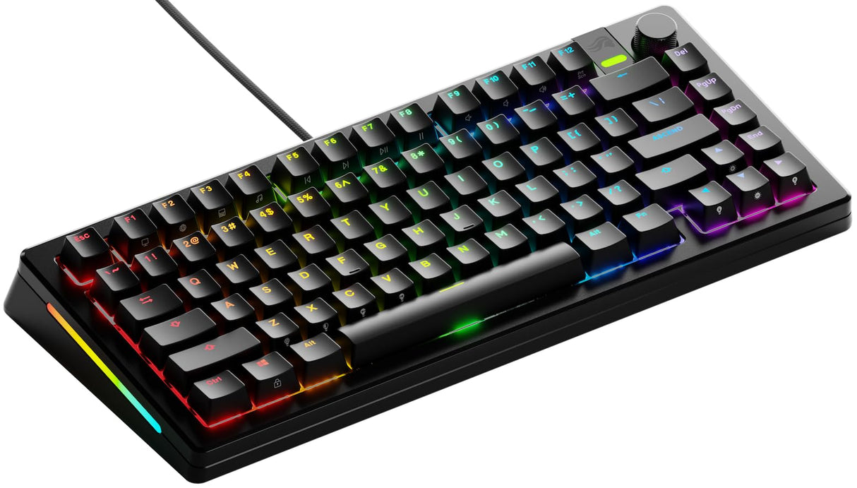 Glorious Gaming GMMK 3 Pro: anpassat mekaniskt tangentbord, 75% TKL, modulärt aluminiumhölje Och packningssystem, utbytbara MX-brytare, ljuddämpande skum, anpassade tangenter, USA QWERTY - Svart