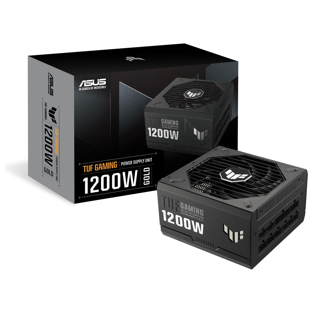 ASUS TUF Gaming 1200W Gold - Fuente de Alimentación (Compatible con ATX 3.1, Certificado 80+ Gold, Componentes de Grado Militar, Doble Rodamiento, Ventilador Axial-Tech, Revestimiento de PCB)