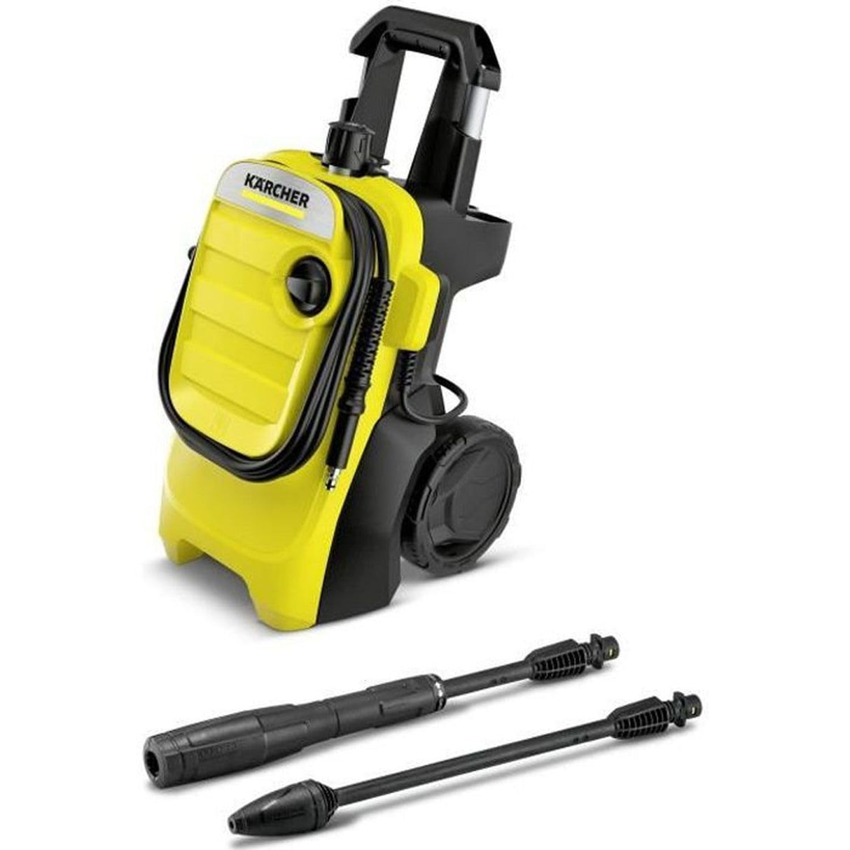 Kärcher Hidrolimpiadora K 4 Compact, presión: máx. 130 Bar, caudal: 420 l/h, Rendimiento: 30 m²/h, Filtro de Agua, Peso: 11 kg, Manguera y Pistola de Alta presión, Boquilla Turbo, Lanza pulverizadora