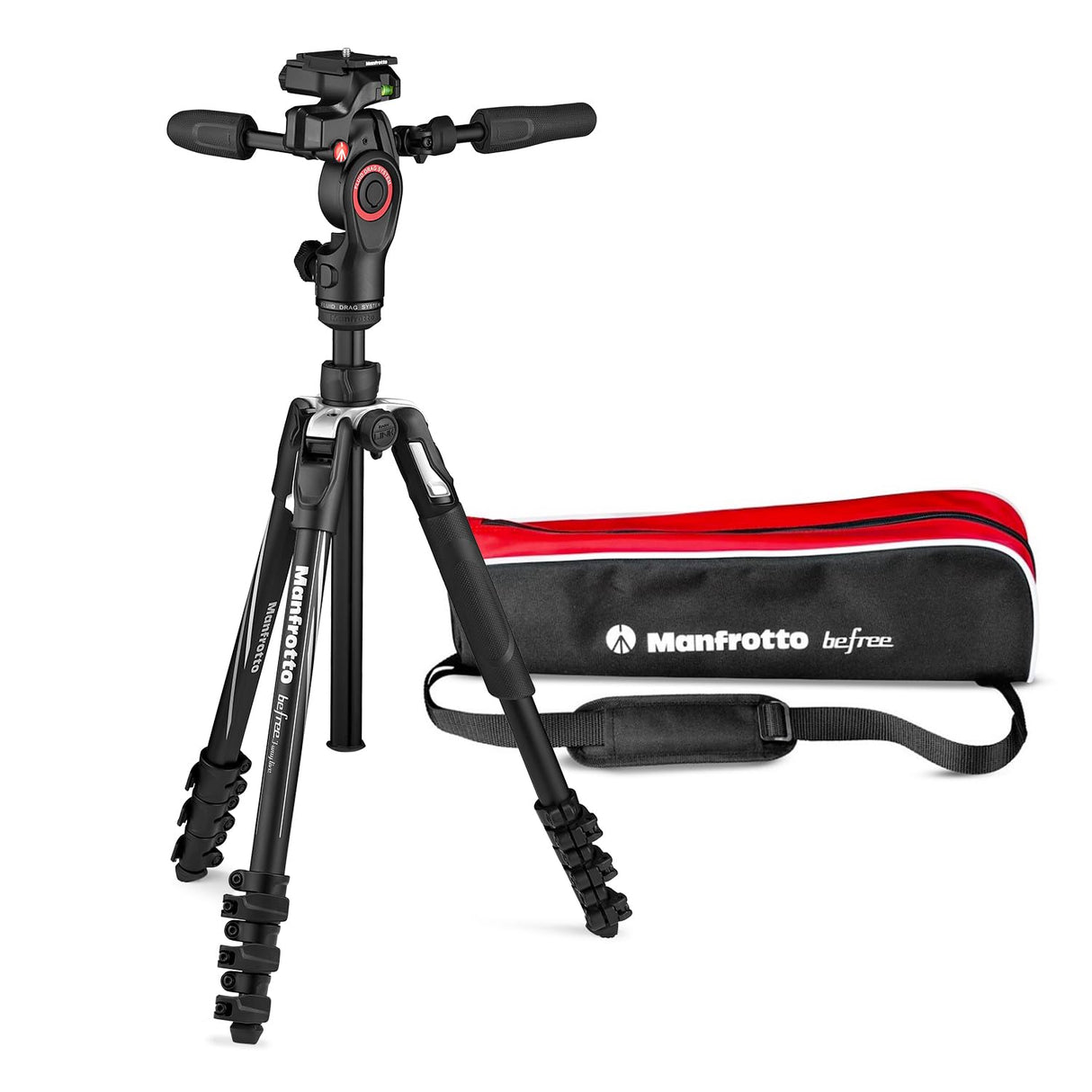 Manfrotto Befree 3-Way Live Advanced - Trípode y Cabezal de Aluminio para Cámaras y Videocámaras de hasta 6 kg, Ultracompacto - Accesorio para la Creación de Contenidos, Fotos y Videos