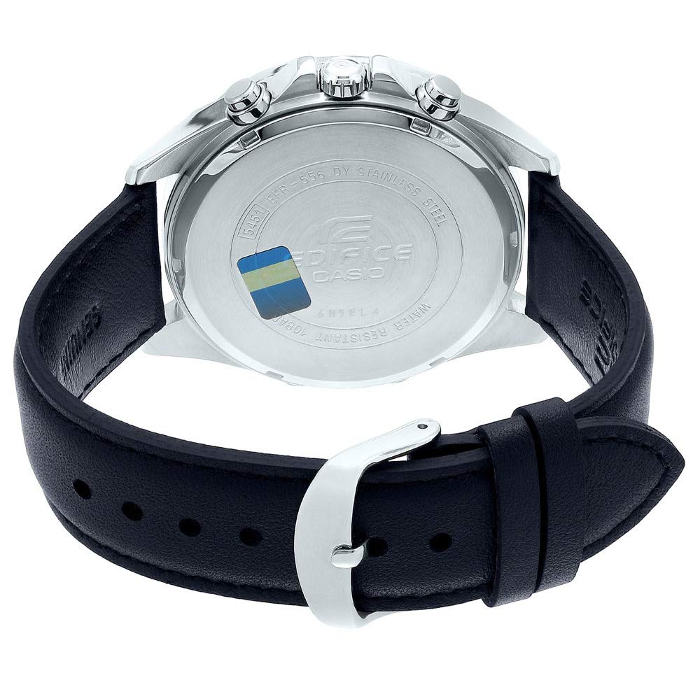 Casio Reloj Cronógrafo para Hombre de Cuarzo con Correa en Cuero EFR-556L-1AVUEF