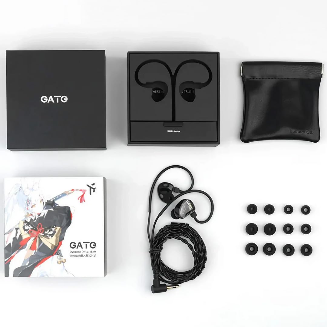 TRUTHEAR Gate Monitor intrauditivo | Negro | Auriculares intrauditivos con Cable para Escenario, Estudio o Audio