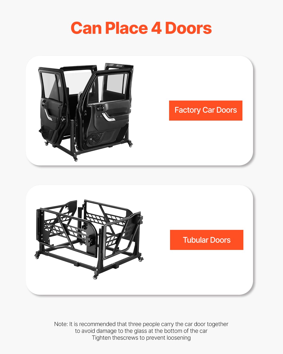 VEVOR Carro de almacenamiento para 4 puertas Jeep Wrangler JK JL/Gladiator JT 2007-2023 JK JL/Gladiator JT 2007-2023 JK JL/Gladiator JT Negro
