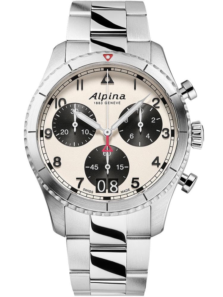 Alpina Reloj Analógico para Hombre de Cuarzo con Correa en Acero Inoxidable mid-39675
