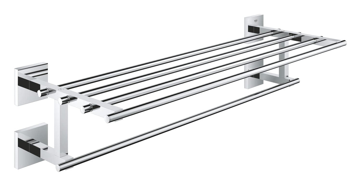 Grohe Start Cube QuickFix - Barra para toallas múltiple, cromo, para atornillar con QuickScrew, no pegamento, ref. 41099000