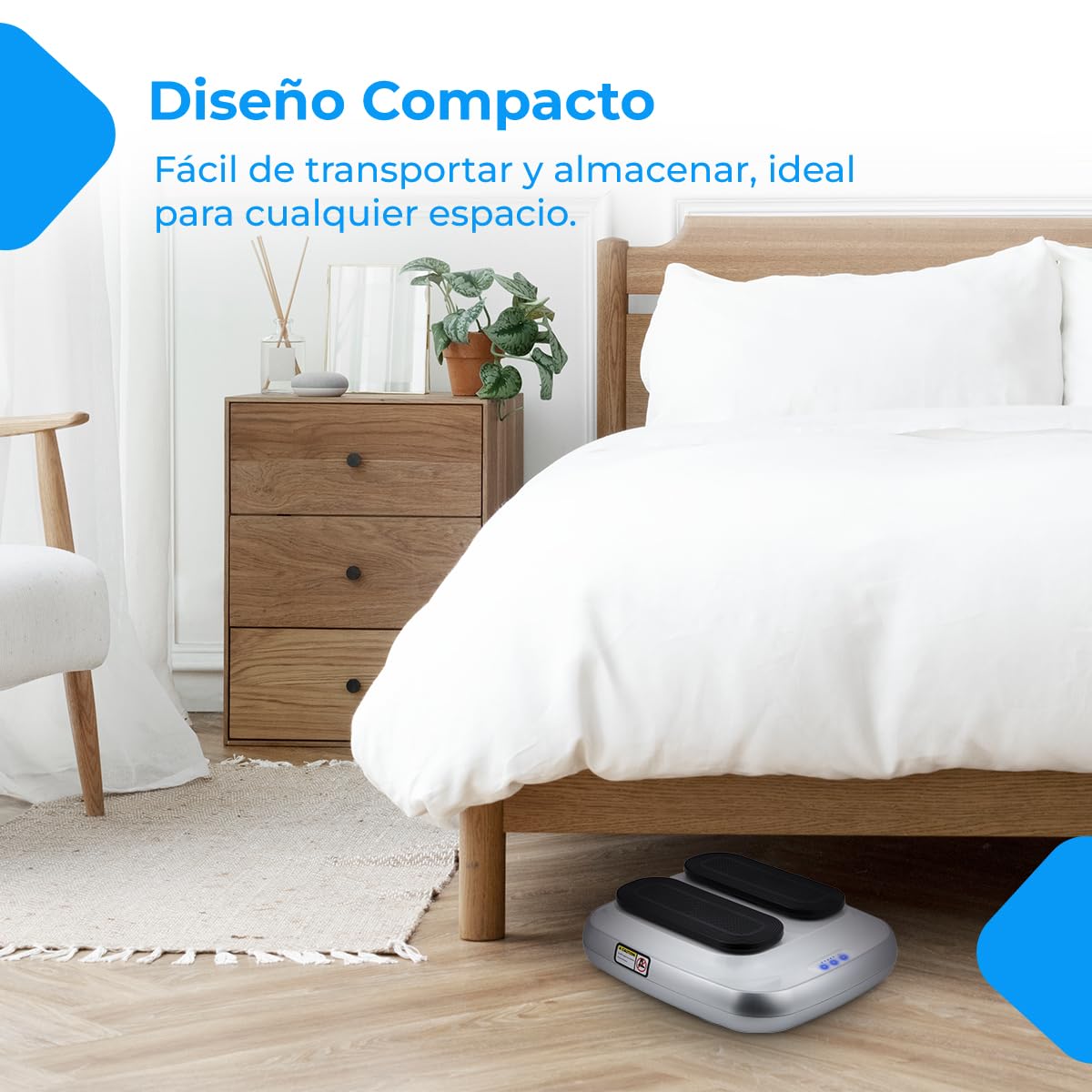 NK Ejercitador de Piernas Eléctrico, Ejercitador Pasivo, Mejora la Circulación, Ideal para Rehabilitación, Movilidad con Velocidad Ajustable, para Hogar y Oficina