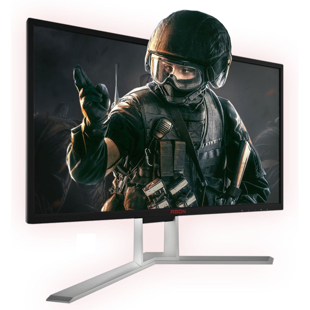 AOC AGON AG251FG - Monitor gaming de 25" Full HD (1920x1080, 240 Hz, 1 ms, TN, G-Sync, 400 cd/m, HDMI 1x1.4, Displayport 1x1.2) Negro/plata