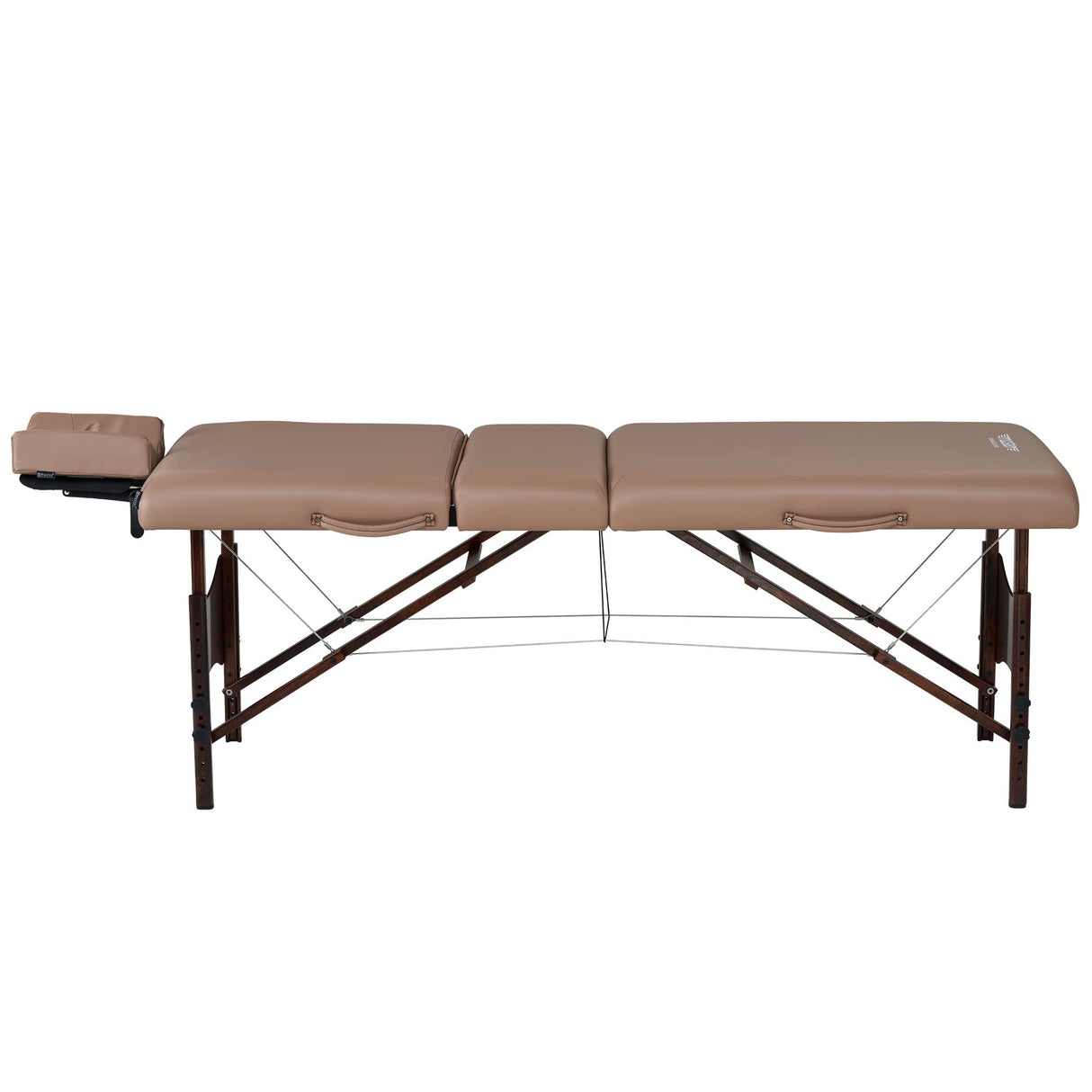 Master Massage Deauville Pro - Cuna de Masaje portátil (71 cm, Plegable, con Respaldo Ajustable sin Niveles), Color marrón Claro
