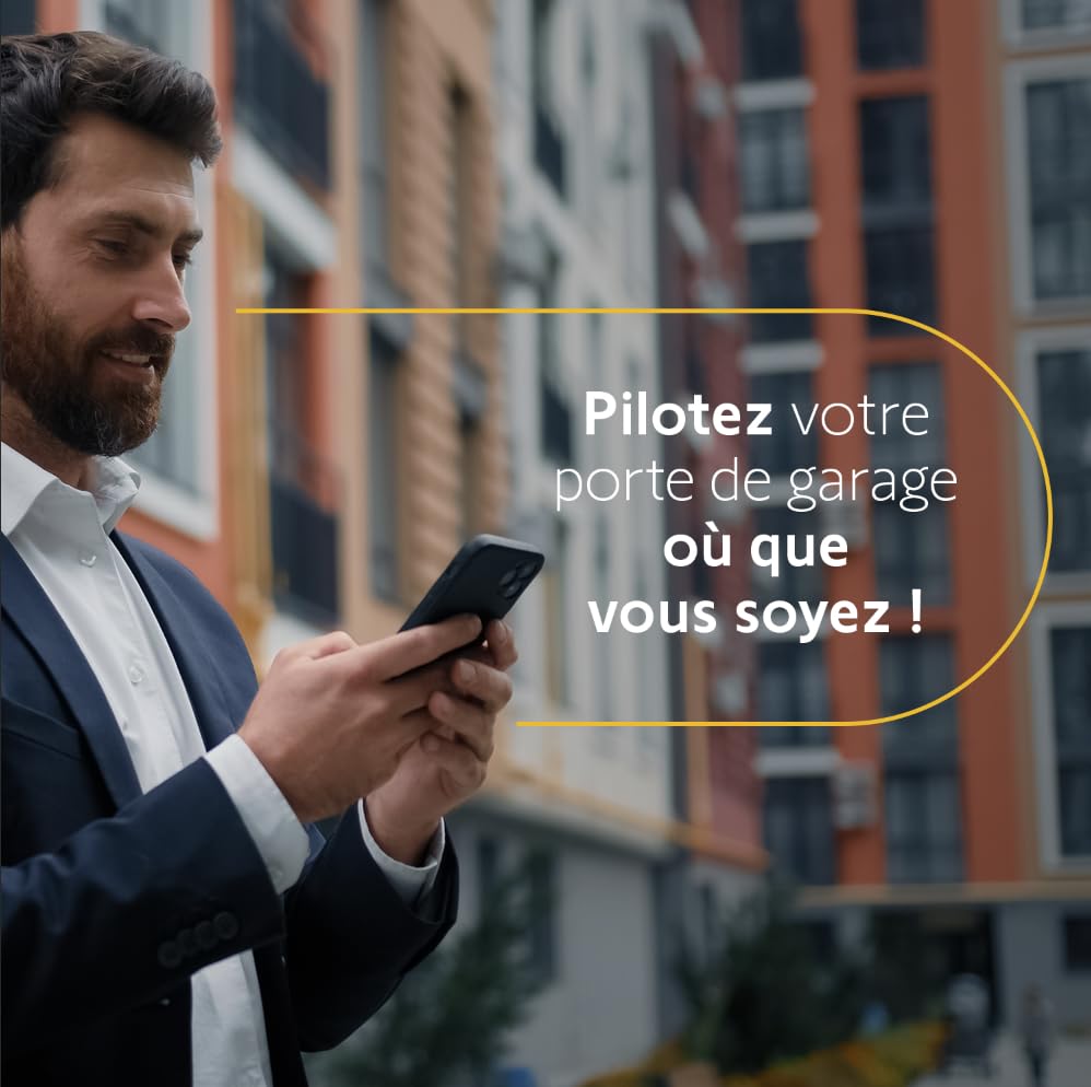 Somfy 1246362 - Pack de motorización para puerta de garaje Serenia®1100 io Connect con kit de conectividad | Para puertas de garaje Altura máx. 2.35 m y ancho máx. 4,5 m