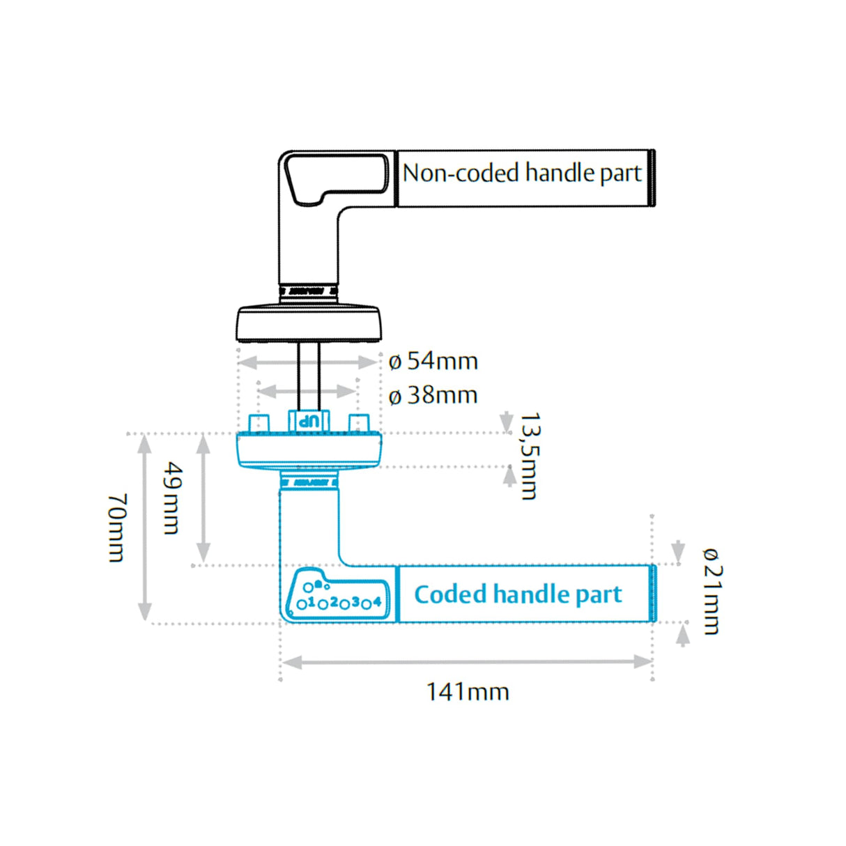 Yale Manilla Electrónica de Puerta Izquierda, Acero Inoxidable, Código PIN con Hasta 9 Usuarios + 1 Maestro, Instalación Inalámbrica, Ideal para Viviendas, Oficinas y Entradas Secundarias