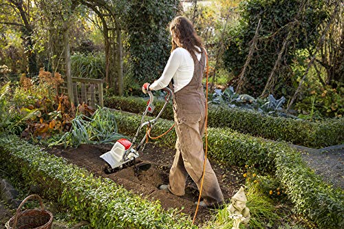 IKRA motoazada eléctrica motocultor cultivador Fem 1500, Ancho útil 17-45cm, 1500W, Incl. arado aporcador