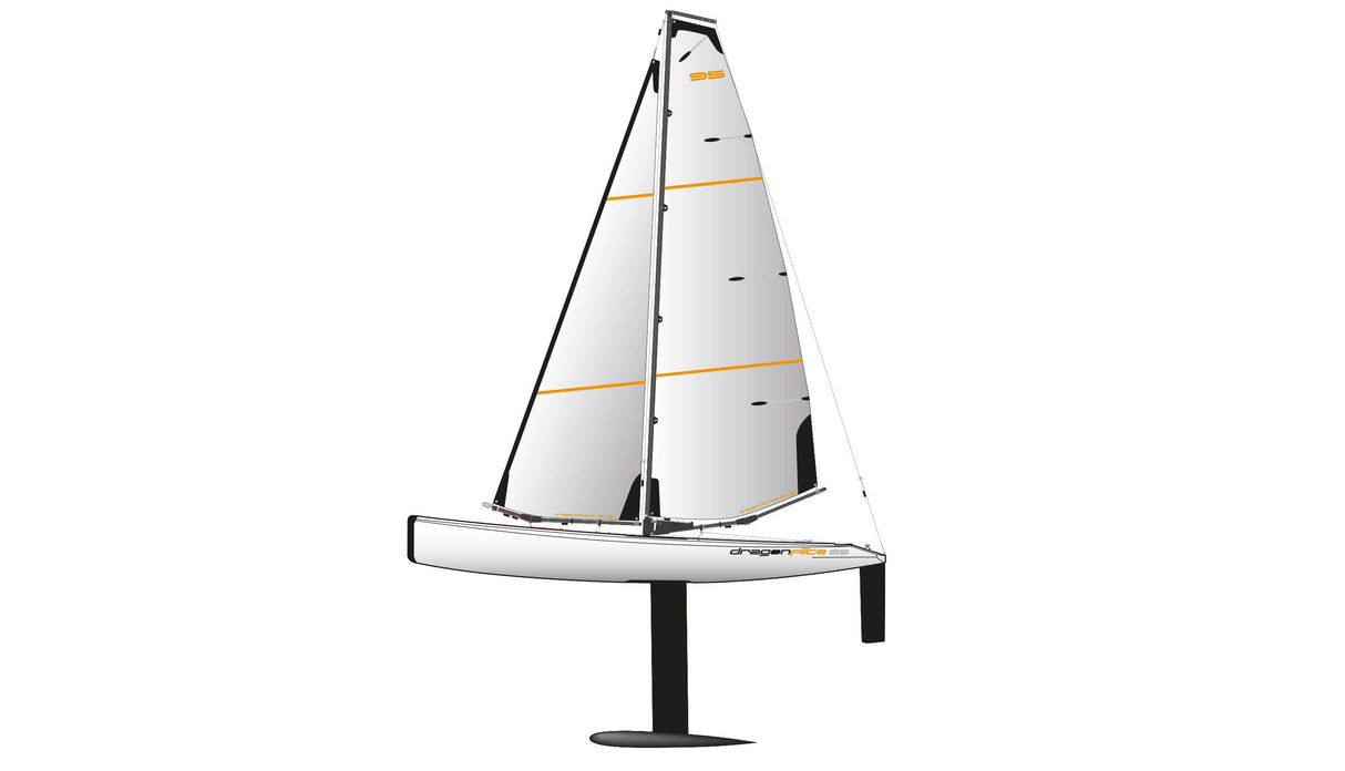 Amewi Amewi-26079 Dragonflite 95 RC Velero RTR 950 mm, Color Blanco (26079)