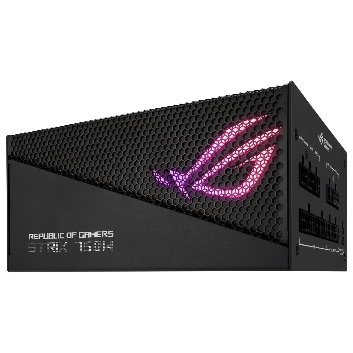 ROG Strix 750W Gold Aura Edition - Fuente de alimentación modular (80+ Gold, ATX 3.0, Lambda A++, compatible con PCIe Gen 5.0, ventilador Axial-tech, Aura Sync, 10 años de garantía)