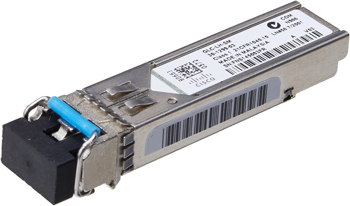 Cisco Módulo SFP Cisco 1000BASE- LX/LH para implementaciones Gigabit Ethernet, Intercambiable en Caliente, garantía estándar de 5 años (GLC-LH-SMD=)
