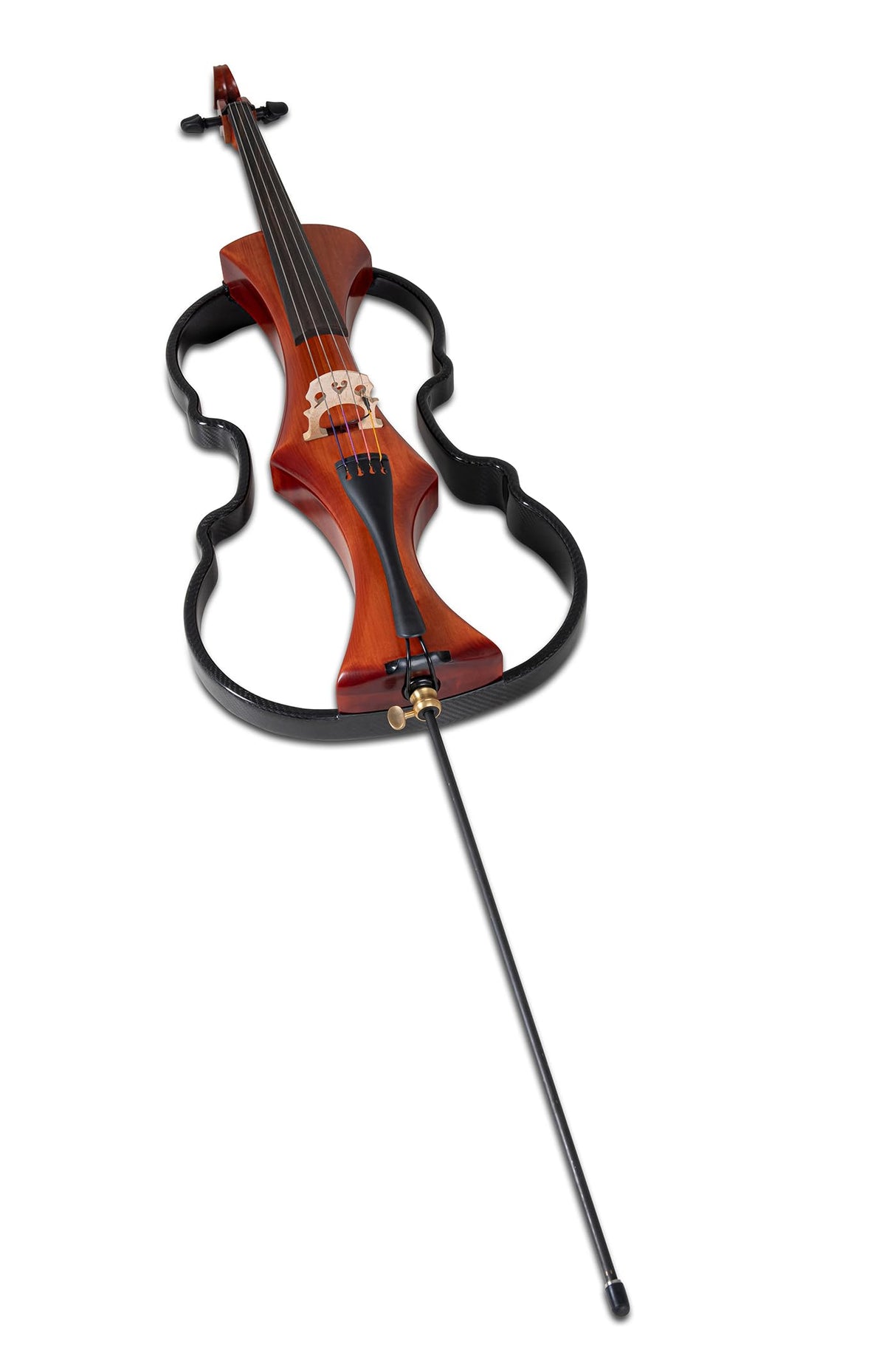 GEWA E-Cello, violonchelo electrónico, Novita 3.0 rojo-marrón 4/4 Made in Germany