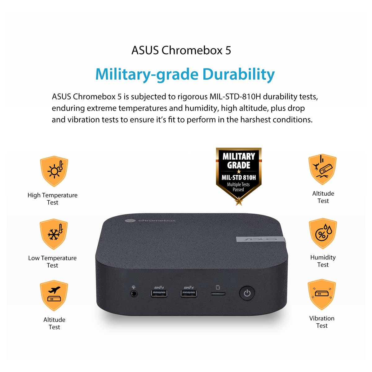 ASUS Chromebox 5 CHROMEBOX5-SC002UN - Ordenador Mini PC (Intel Celeron 7305, 4GB DDR4, 128GB SSD M.2 NVMe PCIe 3.0, Intel UHD Graphics, Chrome OS) - Negro