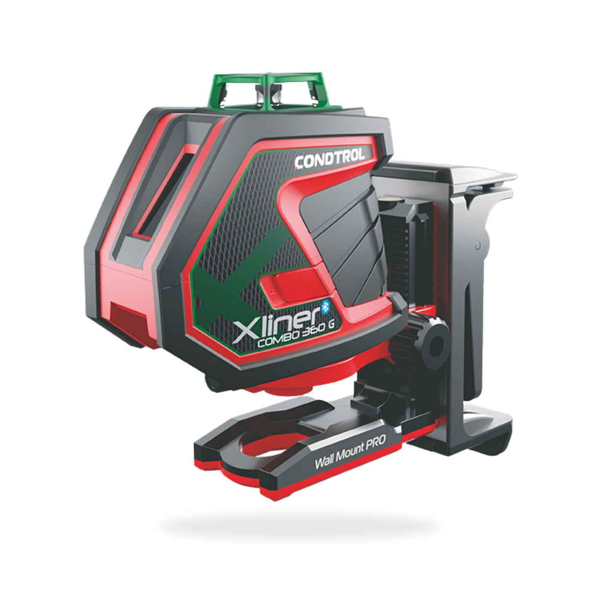 CONDTROL - Láser Línea XLINER COMBO G360 KIT Verde + Soporte de Pared - Alcance de Nivel 40m - 2 Líneas - Bluetooth - Garantía 2+1 Años - Se entrega con Accesorios