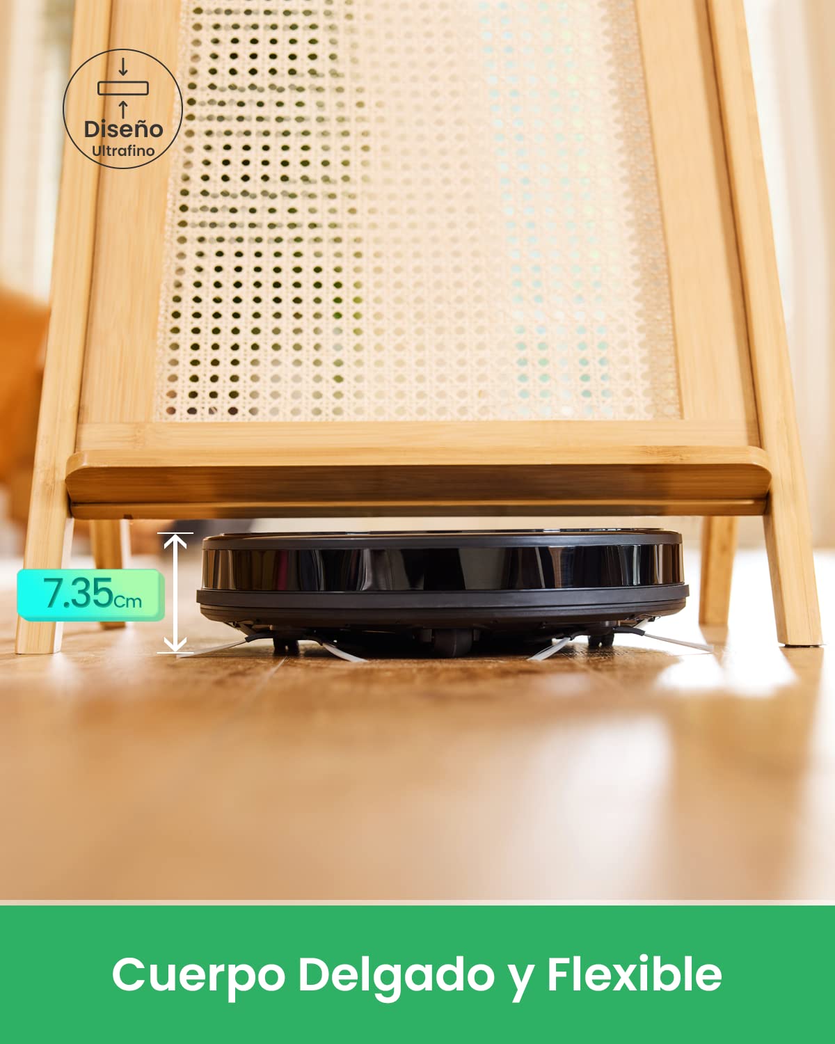Vactidy Robot Aspirador, Nimble T6 con Potente Succión, Detección Inteligente, 2500mAh, Silencioso, 3 Modos de Limpieza, Control por App/Alexa/Siri y Mando, para Mascotas, Suelo Duro y Alfombra