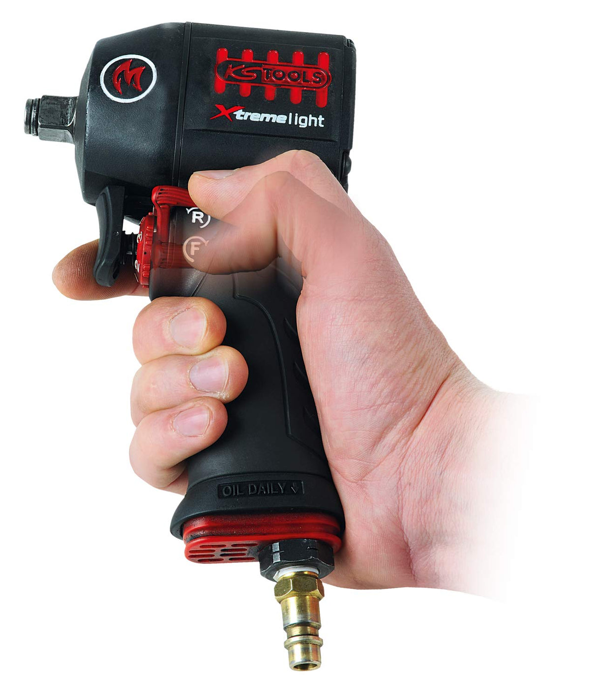 KS Tools 515.1150 1/2" Atornillador de impacto neumático de alta potencia miniMONSTER Xtremelight con 1.390 Nm