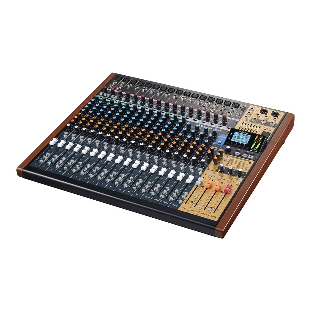 Tascam Mezclador analógico de entrada modelo 24 de 22 canales con grabadora multipista de 24 pistas, interfaz de audio
