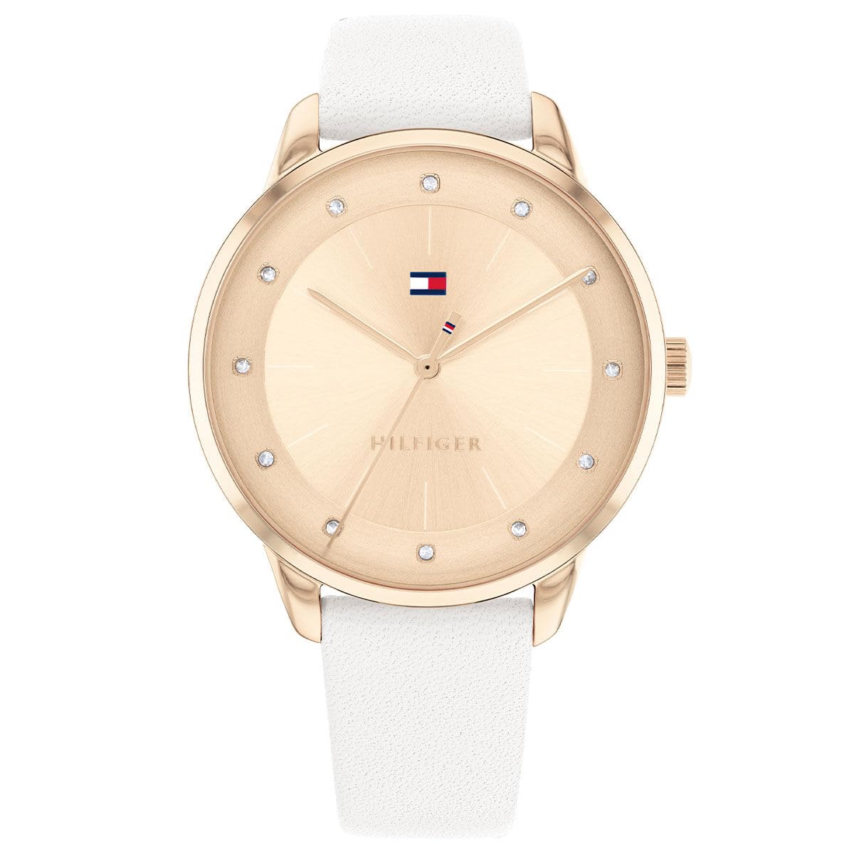 Tommy Hilfiger Reloj Analógico de Cuarzo para Mujer con Correa en Piel Blanco - 1782543